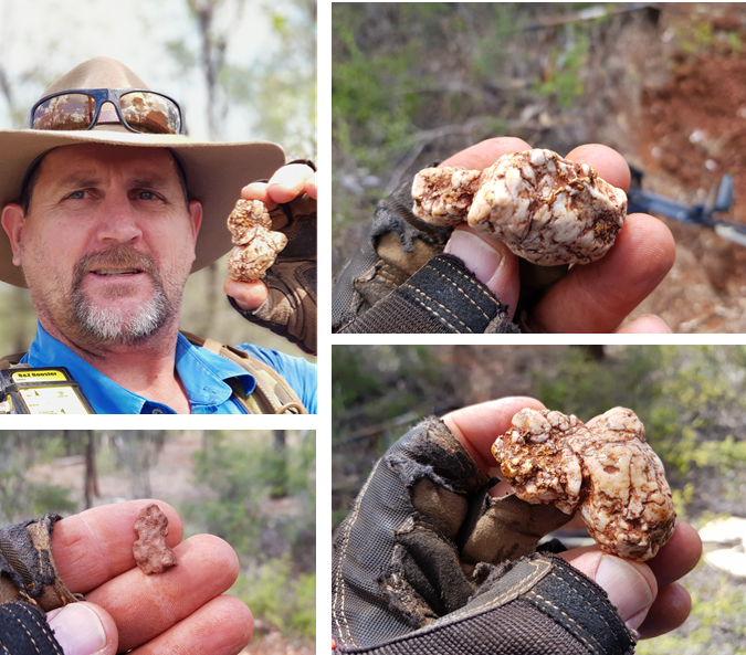 Gold nuggets found with GPZ 7000